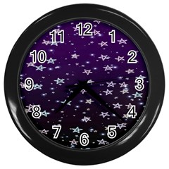 Stars Wall Clock (black) by Sparkle