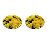 Yellow Roses Cufflinks (Oval) Front(Pair)