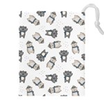 Cute Seamless Pattern With Koala panda Bear Drawstring Pouch (5XL) Front