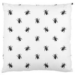 Housefly Drawing Motif Print Pattern Large Flano Cushion Case (one Side) by dflcprintsclothing