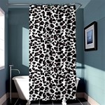 Leopard spots, white, brown black, animal fur print Shower Curtain 36  x 72  (Stall)  Curtain(36 X72 ) - 33.26 x66.24  Curtain(36 X72 )