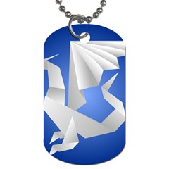 Origami Dragon Dog Tag (two Sides)