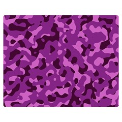 Dark Purple Camouflage Pattern Double Sided Flano Blanket (medium)  by SpinnyChairDesigns