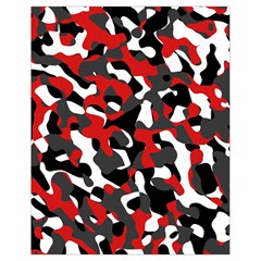 Black Red White Camouflage Pattern Drawstring Bag (small) by SpinnyChairDesigns