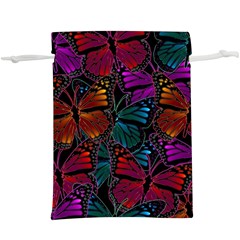 Colorful Monarch Butterfly Pattern  Lightweight Drawstring Pouch (xl)