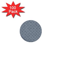 Grey Diamond Plate Metal Texture 1  Mini Buttons (100 Pack)  by SpinnyChairDesigns