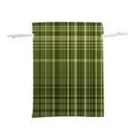 Green Madras Plaid Lightweight Drawstring Pouch (S) Front