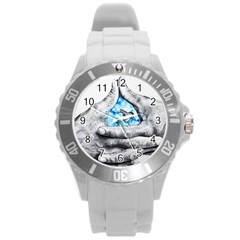 Hands Horse Hand Dream Round Plastic Sport Watch (l)