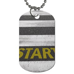 Asphalt Begin Bright Expectation Dog Tag (two Sides)