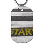 Asphalt Begin Bright Expectation Dog Tag (Two Sides) Back