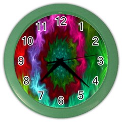 Rainbow Waves Color Wall Clock by Sparkle