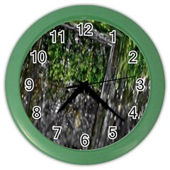 Green Glitter Squre Color Wall Clock by Sparkle