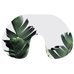 Banana Leaves Travel Neck Pillow by goljakoff