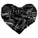 Motorcycle Riders At Highway Large 19  Premium Heart Shape Cushions Front