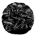 Motorcycle Riders At Highway Large 18  Premium Flano Round Cushions Front