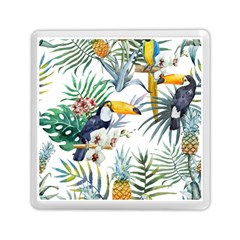 Tropical Flowers Memory Card Reader (square) by goljakoff