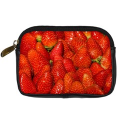 Colorful Strawberries At Market Display 1 Digital Camera Leather Case by dflcprintsclothing