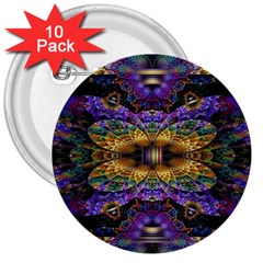 Fractal Illusion 3  Buttons (10 Pack)  by Sparkle