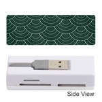 Green sashiko Memory Card Reader (Stick) Front