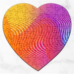 Chevron Line Poster Music Jigsaw Puzzle (heart) by Mariart