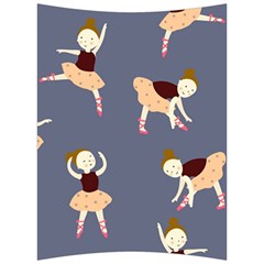 Cute  Pattern With  Dancing Ballerinas On The Blue Background Back Support Cushion by EvgeniiaBychkova