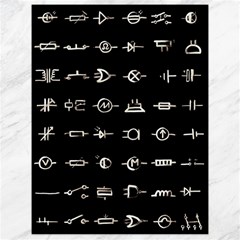 Electrical Symbols Callgraphy Short Run Inverted Canvas 18  X 24  by WetdryvacsLair