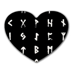 Elder Futhark Rune Set Collected Inverted Heart Mousepads by WetdryvacsLair