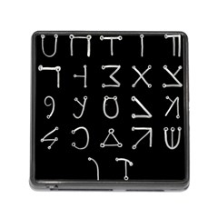 Heinrich Cornelius Agrippa Of Occult Philosophy 1651 Angelic Alphabet Or Celestial Writing Collected Inverted Memory Card Reader (square 5 Slot) by WetdryvacsLair