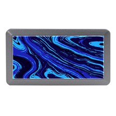 Blue Vivid Marble Pattern 16 Memory Card Reader (mini) by goljakoff