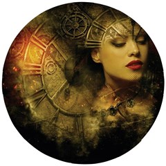 Surreal Steampunk Queen From Fonebook Wooden Puzzle Round by 2853937