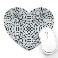 Dots Motif Geometric Print Design Heart Mousepads by dflcprintsclothing