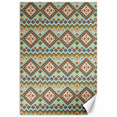 Native American Pattern Canvas 12  X 18  by ExtraAwesomeSauce