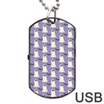 Halloween Ghost Bat Dog Tag USB Flash (Two Sides) Front