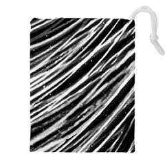 Galaxy Motion Black And White Print Drawstring Pouch (4xl)