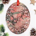 Botanic Grunge Motif Artwork Ornament (Oval Filigree) Front