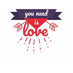 All You Need Is Love Double Sided Flano Blanket (medium)  by DinzDas