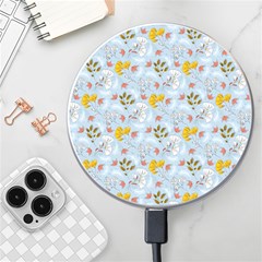 Blue Florals Wireless Charger by designsbymallika