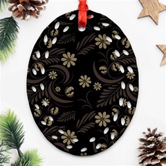 Folk Flowers Pattern  Ornament (oval Filigree) by Eskimos