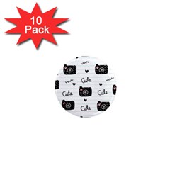 Cute Cameras Doodles Hand Drawn 1  Mini Magnet (10 Pack) 