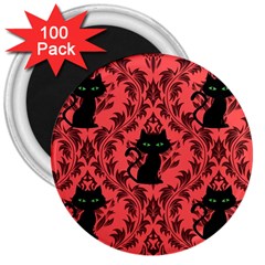 Cat Pattern 3  Magnets (100 Pack) by NerdySparkleGoth