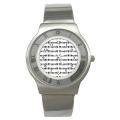 Athletic Running Graphic Silhouette Pattern Stainless Steel Watch by dflcprintsclothing