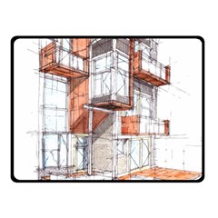 Rag-flats-onion-flats-llc-architecture-drawing Graffiti-architecture Fleece Blanket (small) by Sudhe