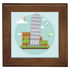 Roma-landmark-landscape-italy-rome Framed Tile by Sudhe