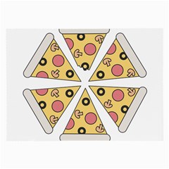 Pizza-slice-food-italian Large Glasses Cloth (2 Sides) by Sudhe