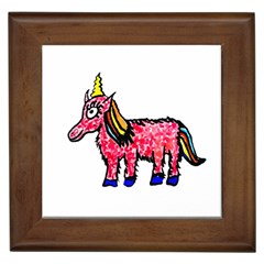 Unicorn Sketchy Style Drawing Framed Tile by dflcprintsclothing