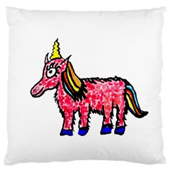 Unicorn Sketchy Style Drawing Standard Flano Cushion Case (one Side) by dflcprintsclothing