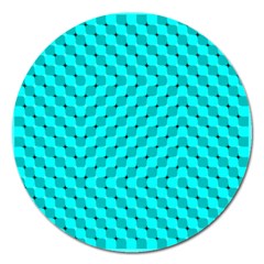 Illusion Waves Pattern Magnet 5  (round) by Sparkle