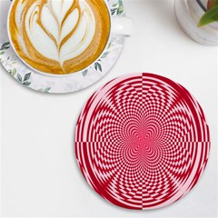 Illusion Floral Pattern Uv Print Round Tile Coaster by Sparkle