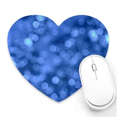 Light Reflections Abstract No5 Blue Heart Mousepads by DimitriosArt