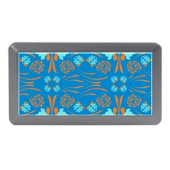 Floral Folk Damask Pattern Fantasy Flowers  Memory Card Reader (mini) by Eskimos